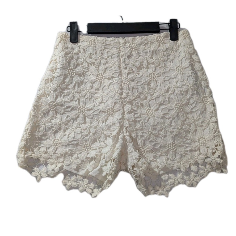 Y2K Hollister White Crochet Lace Shorts Women's Size 1 Low Rise Festival‎ Boho